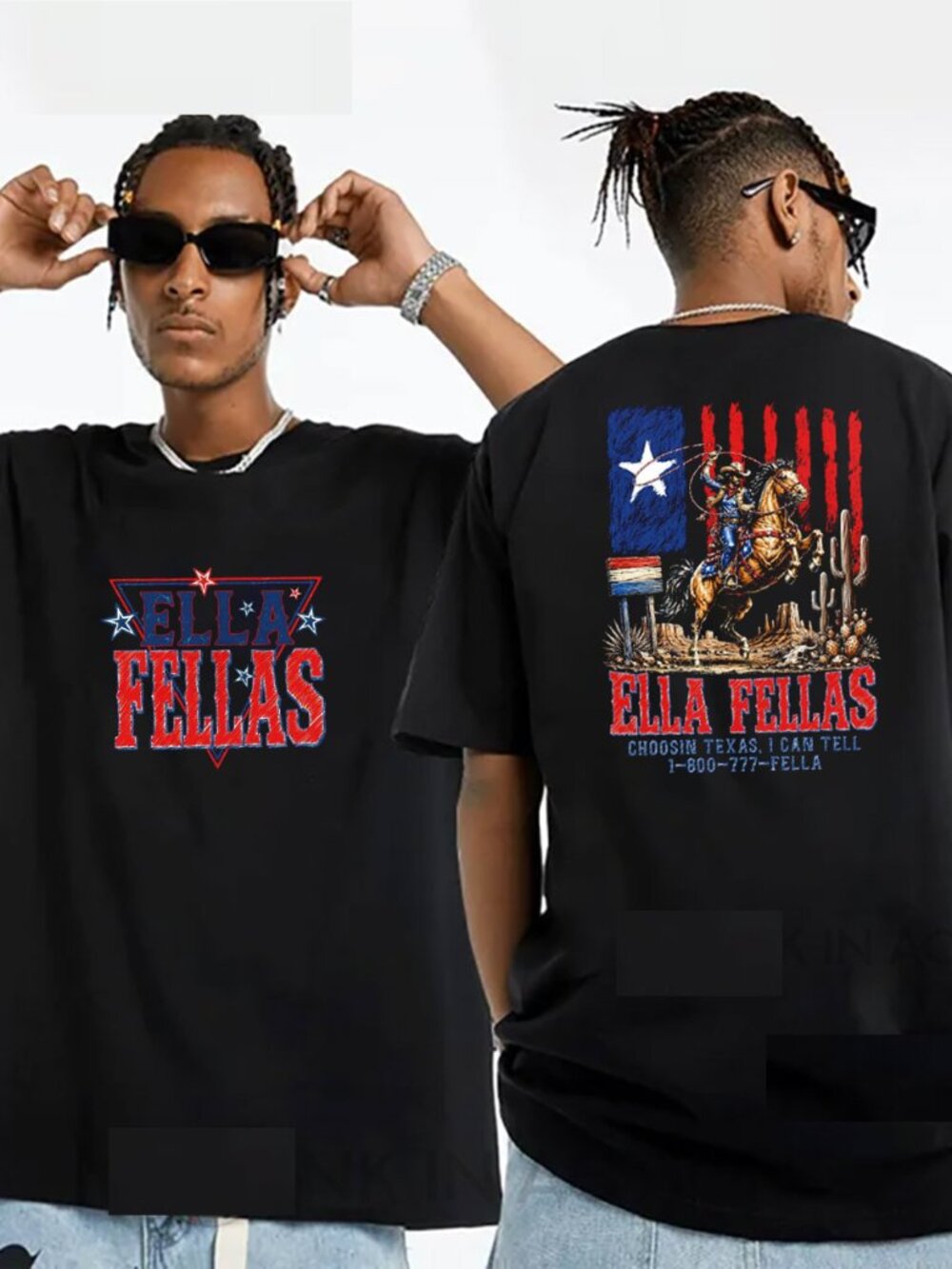 Ella Fellas Texas Country Music Fandom 2-sided Shirt